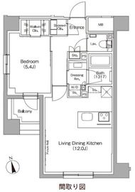 ザ・パークハビオ高円寺レジデンス 114 間取り図