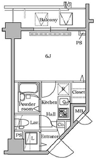 レジディア広尾2 1203 間取り図