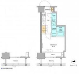 プラウドフラット西早稲田 1106 間取り図