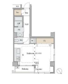 シャレール広尾 2-310 間取り図