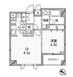 クリオ渋谷ラ・モード 207 間取り図