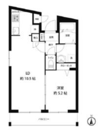 レオーネ馬込 309 間取り図