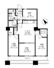 晴海ビュータワー（晴海アイランドトリトンスクエアビュータワー） 8階 間取り図