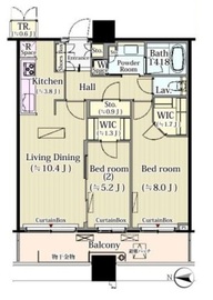 パークタワーグランスカイ 8階 間取り図