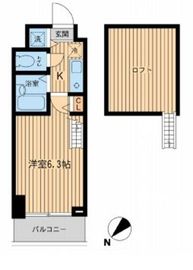 グランプレッソ河田町 602 間取り図