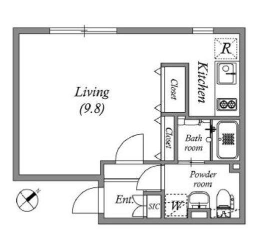 パセオ高田馬場3 203 間取り図