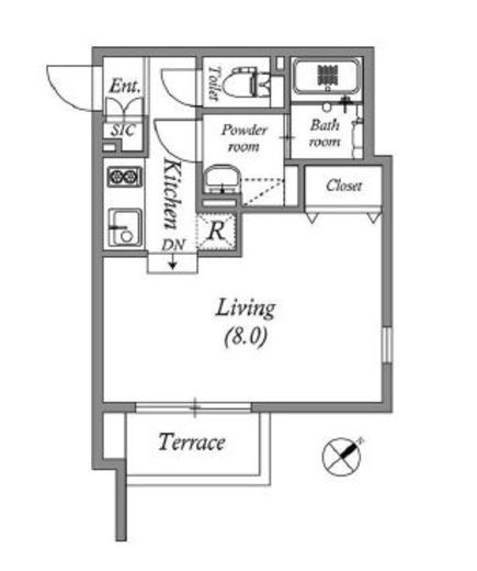 パセオ高田馬場3 104 間取り図
