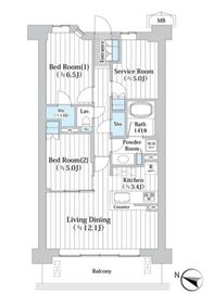アビティグランデ砧 1階 間取り図