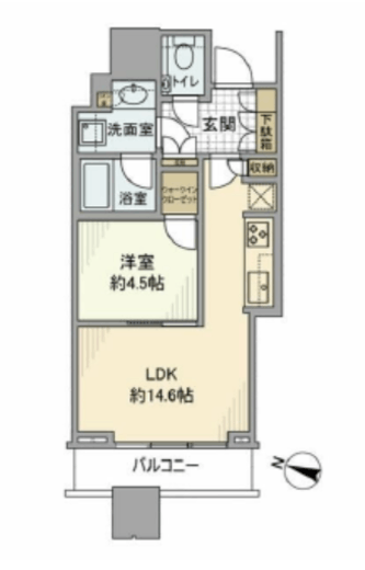 パークコート渋谷ザタワー 19階 間取り図