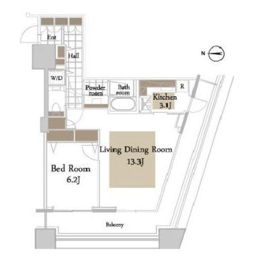コンシェリア西新宿タワーズウエスト 18階 間取り図