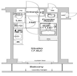 コンフォリア神楽坂 303 間取り図