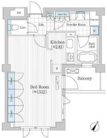 プラチナコート広尾 304 間取り図