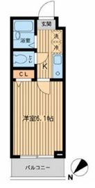 グランプレッソ河田町 204 間取り図