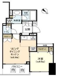 レフィール銀座フロント 2階 間取り図