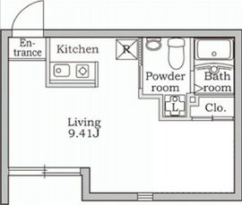 レジディア代々木 402 間取り図