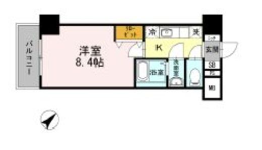 JP noie 早稲田 (ジェーピーノイエ早稲田) 410 間取り図