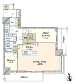 パークタワー晴海 34階 間取り図