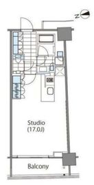 コンフォリア新宿イーストサイドタワー 1410 間取り図