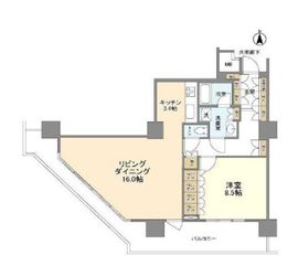 豊洲シエルタワー 8階 間取り図