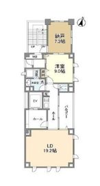広尾クアルト 201 間取り図