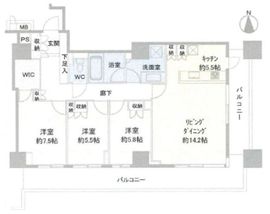 グランドメゾン三軒茶屋の杜 6階 間取り図