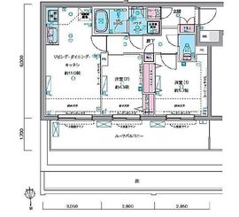 ジェノヴィア大崎スカイガーデン 5階 間取り図