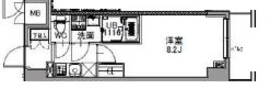 S-RESIDENCE王子west (エスレジデンス王子ウエスト) 202 間取り図