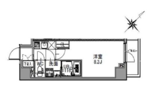S-RESIDENCE王子west (エスレジデンス王子ウエスト) 803 間取り図