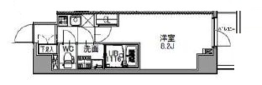 S-RESIDENCE王子west (エスレジデンス王子ウエスト) 1103 間取り図