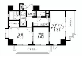 レジディア文京本郷 801 間取り図