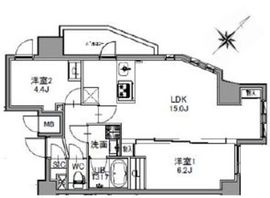 S-RESIDENCE王子west (エスレジデンス王子ウエスト) 801 間取り図