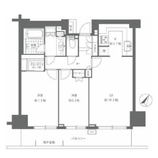 高田馬場四丁目パーク・ホームズ 10階 間取り図