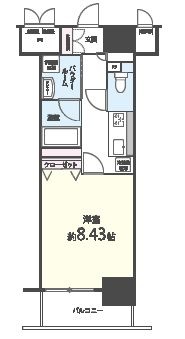 シエル新堀 502 間取り図