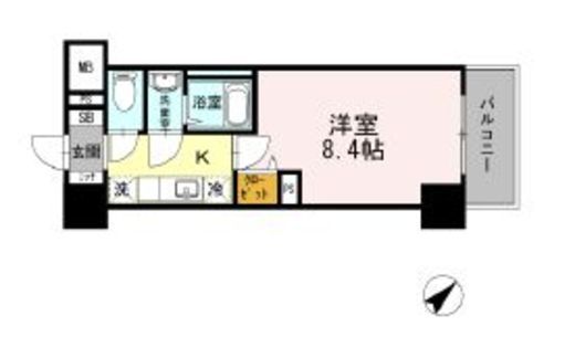 JP noie 早稲田 (ジェーピーノイエ早稲田) 702 間取り図