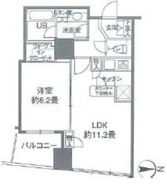 カスタリアタワー品川シーサイド 405 間取り図