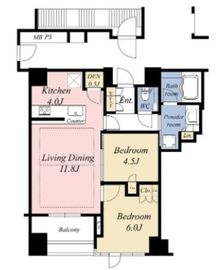 プラウド赤坂 2F1 間取り図