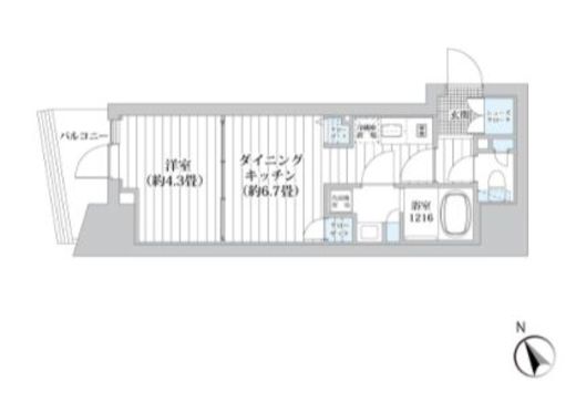 ライオンズフォーシア五反田 404 間取り図