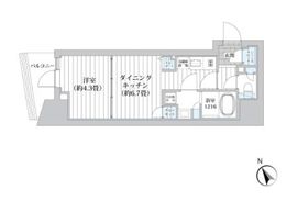 ライオンズフォーシア五反田 504 間取り図