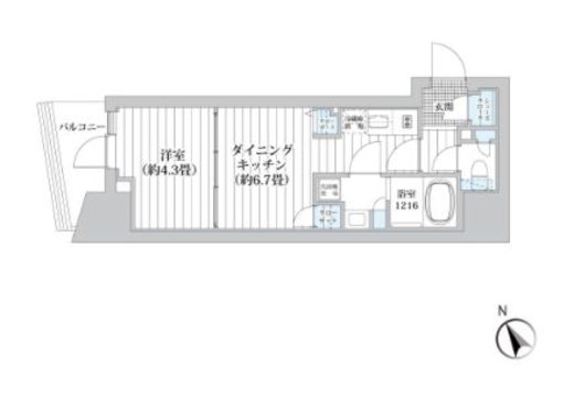 ライオンズフォーシア五反田 1104 間取り図