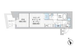 ライオンズフォーシア五反田 201 間取り図