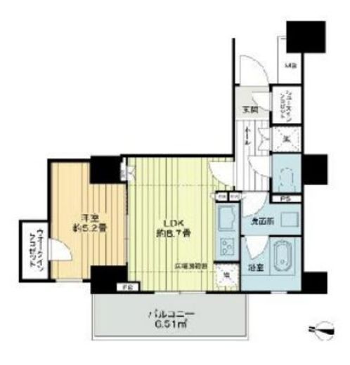 サンウッド桜新町 3階 間取り図