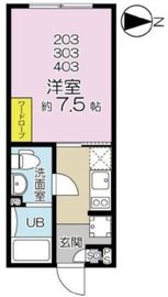 ラピス下目黒 203 間取り図
