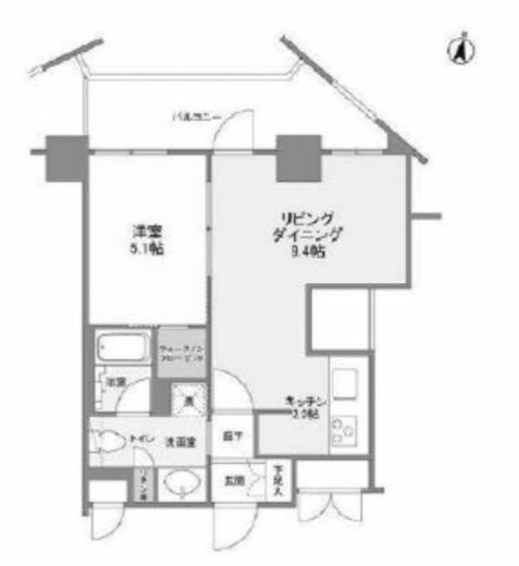 コスモリード原宿 3F2 間取り図