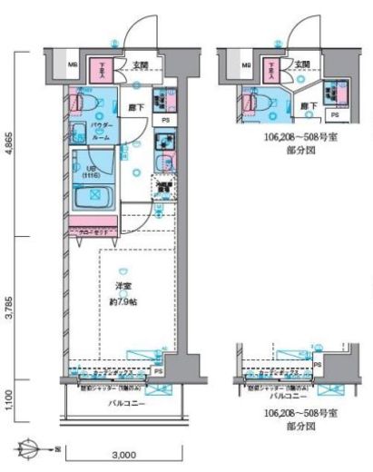ジェノヴィア押上スカイガーデン 5階 間取り図