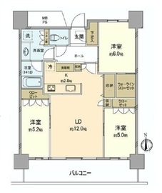 パークタワー東雲 23階 間取り図