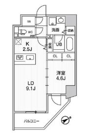 グラシアプレイス本駒込 403 間取り図