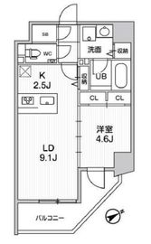 グラシアプレイス本駒込 1403 間取り図