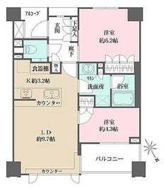 グランスイート不動前シティテラス 4階 間取り図