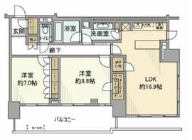 ベイズタワー＆ガーデン 23階 間取り図