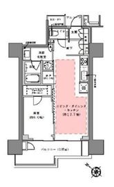 プラウド渋谷本町 8階 間取り図